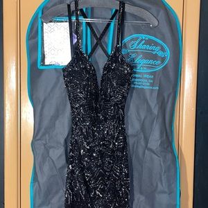 Black Formal Dress with Sequins